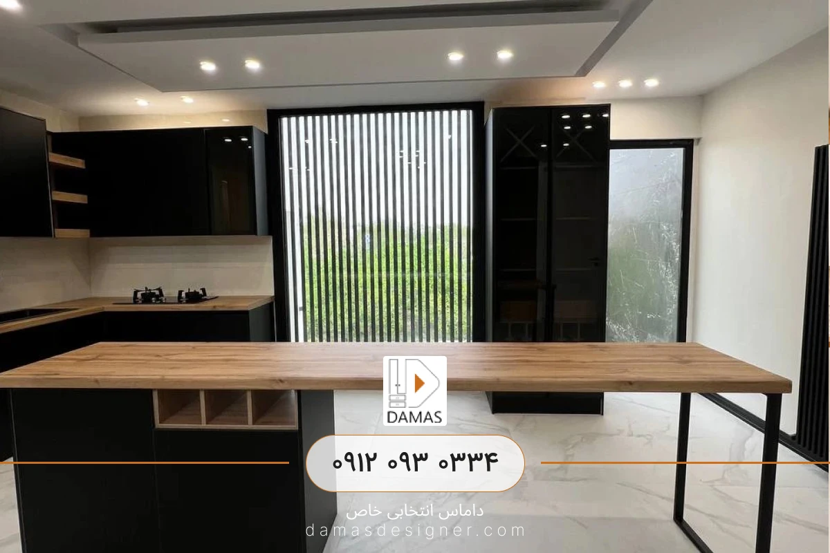 جدیدترین مدل کابینت مدرن مشکی در کرج